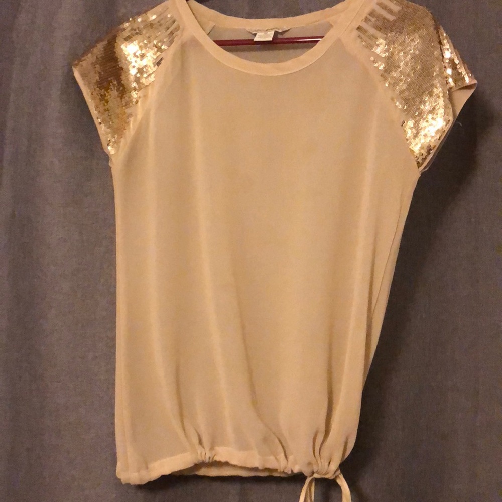 Tan and Gold Blouse
